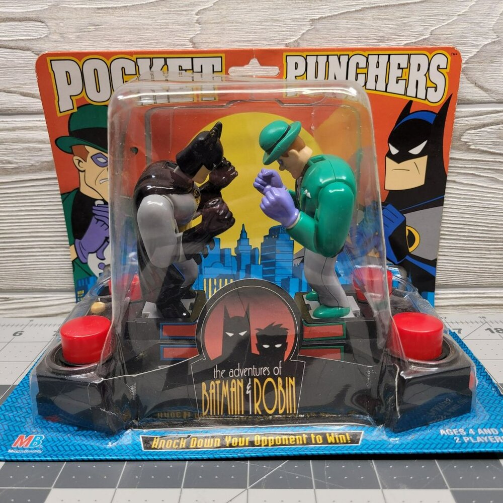 The Adventures of Batman Robin Pocket Punchers Knock Down The Riddler Hasbro Vtg